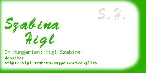 szabina higl business card
